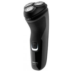 Επαναφορτιζόμενη ξυριστική μηχανή Philips 1000 S1231/41 με αυτονομία 40min. Διαθέτει αυτοακονιζόμενες λεπίδες PowerCut και πλήρως πλενόμενα μέρη.