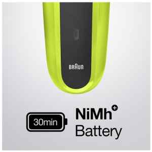 Η ξυριστική μηχανή Braun 300VTG είναι σκληρή με τα γένια και απαλή με το δέρμα. Διαθέτει σύστημα κοπής τριπλής δράσης με λεπίδες που προσαρμόζονται σε κάθε καμπύλη του προσώπου και προστατεύουν το δέρμα σου από ερεθισμούς. Διαθέτει δύο πλέγματα SensoFoil για βαθύ ξύρισμα και έναν ενδιάμεσο κόπτη, ο οποίος αφαιρεί αποτελεσματικά μεγαλύτερες και πιο σκληρές τρίχες. Είναι 100% αδιάβροχη για να μπορείς να καθαρίζεις την κεφαλή της και έχει οθόνη LΕD με ένδειξη χαμηλής μπαταρίας και φόρτισης.
