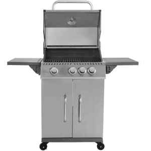Ψησταριά υγραερίου σχάρας Thermogatz Gs Grill Elite 3+1 επιφάνεια ψησίματος 600 x 420mm Καπάκι διπλού τοιχώματος με ανοξείδωτη λαβή, αυτόματη πιεζοηλεκτρική ανάφλεξη Σχάρες από μαντέμι 6mm (1 σχάρα 350 x 420 και 1 σχαρα 220 x 420) επισμαλτωμένοι διαχύτες.