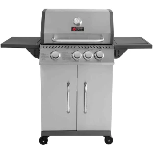 Ψησταριά υγραερίου σχάρας Thermogatz Gs Grill Elite 3+1 επιφάνεια ψησίματος 600 x 420mm Καπάκι διπλού τοιχώματος με ανοξείδωτη λαβή, αυτόματη πιεζοηλεκτρική ανάφλεξη Σχάρες από μαντέμι 6mm (1 σχάρα 350 x 420 και 1 σχαρα 220 x 420) επισμαλτωμένοι διαχύτες.