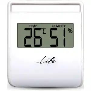 Θερμόμετρo & υγρασιόμετρo Life Flexy WES-102 με μεγάλη οθόνη και ευανάγνωστα ψηφία, για να παρακολουθείτε την θερμοκρασία και τα επίπεδα υγρασίας στον χώρο σας.