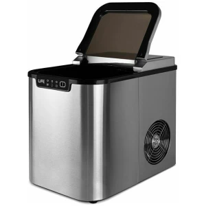 Παγομηχανή Life 12kg 221-0257 με ισχύ 150 Watt. Η παραγωγή της σε πάγο μπορεί να φτάσει έως και 12 κιλά την ημέρα, κάνοντας την ιδανική για μικρά καταστήματα αλλά και το σπίτι. Είναι εύκολη στη εγκατάστασή της, καθώς διαθέτει δοχείο νερού και δε χρειάζεται σύνδεση στο δίκτυο παροχής.