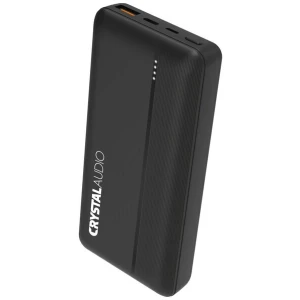 Το PowerBank Crystal Audio PBK5K μαύρο έχει χωρητικότητα 20000mAh που μπορεί να προσφέρει περίπου 4 φορτίσεις σε ένα συνηθισμένο κινητό τηλέφωνο. Διαθέτει μία θύρα USB-A, μία θύρα USB-C, και μπορεί να φορτίσει μία συσκευή με έως και 1.5Α. Η τεχνολογία γρήγορης φόρτισης Power Delivery του επιτρέπει να φορτίσει τις συσκευές σας (εφόσον υποστηρίζουν και αυτές την αντίστοιχη τεχνολογία) σε μικρότερο χρόνο.