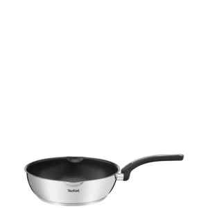Τηγάνι Tefal Emotion G6 E30077 26cm (Βαθύ) από ανώτερης ποιότητας ανοξείδωτο ατσάλι 18/10, με εγγύηση 10 έτη. Διαθέτει ενισχυμένη βάση που διαχέει τη θερμότητα εξασφαλίζοντας τέλειo μαγείρεμα και αντικολλητική επίστρωση τιτανίου.