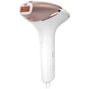 Αποτριχωτική μηχανή Laser Philips Lumea BRI945/00, κατάλληλη για χρήση στο σώμα. Διαθέτει τεχνολογία IPL, όπου το έντονο παλμικό φως θέτει τους θύλακες της τρίχας σε φάση ανάπαυσης, με αποτέλεσμα τη σταδιακή μείωση της τριχοφυΐας. Λειτουργεί με ρεύμα.