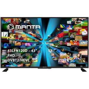 Η τηλεόραση LED Manta 43LFN120D διαθέτει μέγεθος οθόνης 43". Το μέγεθος αυτό προτείνεται για τοποθέτηση σε σαλόνια, ή μεγαλύτερα δωμάτια.