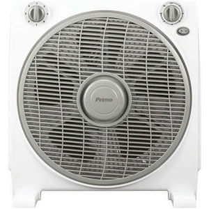 Ανεμιστήρας Box Fan Primo 800452 λευκό γκρι. Ανεμιστήρας Box Fan 30εκ με 5 φτερά για 30% μεγαλύτερη κατανομή του αέρα. Με 3 ταχύτητες λειτουργίας, Χρονοδιακόπτη 2 ωρών & Περιστρεφόμενο πλέγμα 360°.