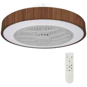 Ανεμιστήρας οροφής Gruppe CMBF-FS6008 Wood/Dark Wood με 6 ταχύτητες • DC μοτέρ = λιγότερα Watt + μεγαλύτερη ισχύς = εξοικονόμηση ενέργειας, τηλεχειριστήριο ταχυτήτων και φωτισμού και περιστρεφόμενη σχάρα.