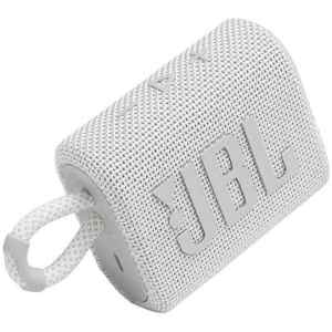 Το αδιάβροχο ηχείο JBL Go 3 λευκό προσφέρει πέντε ώρες αναπαραγωγής μουσικής με μία μόνο φόρτιση εκπέμποντας εξαιρετικά πλούσιο και λεπτομερή ήχο με βαθύ μπάσο. Σύνδεσέ το μέσω Bluetooth με το smartphone, το tablet ή άλλη συμβατή συσκευή και άκου μουσική με κορυφαία ποιότητα ήχου αμέσως μόλις το σκεφτείς.