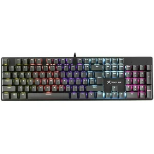 Μηχανικό Gaming πληκτρολόγιο Xtrike Me GK-915 με RGB φωτιζόμενα πλήκτρα σε γλώσσα αγγλικά US. Είναι μηχανικό, καθιστώντας το ιδανικό για gamers όπως επίσης και για όσους επιθυμούν γρήγορη πληκτρολόγηση. Έχει γρήγορη απόκριση και ακρίβεια, καθώς οι διακόπτες του ενεργοποιούνται στα μισά του πατήματος, εξοικονομώντας κινήσεις όταν πληκτρολογούμε. Σε σύγκριση με τα πληκτρολόγια μεμβράνης, αντέχουν περισσότερο στο χρόνο, έχουν όμως το μειονέκτημα του θορύβου που είναι πολλές φορές ενοχλητικό για τους γύρω. Διαθέτει Custom Blue διακόπτες που απαιτούν μεγαλύτερη δύναμη καθιστώντας τους κατάλληλους για δακτυλογράφηση παρά για gamers. Είναι αρκετά θορυβώδεις, κάτι που πρέπει να ληφθεί υπόψη πριν την αγορά. Πατώντας ένα πλήκτρο, γίνεται αντιληπτό από τον ήχο ότι πατήθηκε και η δακτυλογράφηση γίνεται πιο αποδοτική. Ως full size, διαθέτει όλα τα πλήκτρα ενός τυπικού keyboard μαζί με τα αριθμητικά στο δεξί μέρος του.