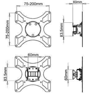 Η βάση τηλεόρασης τοίχου DMP LCD 2900 μπορεί να χρησιμοποιηθεί για την τοποθέτηση τηλεοράσεων από 32, μέχρι και 43 Ιντσών. Για το βίδωμα της τηλεόρασης υπάρχουν υποδοχές 3 διαφορετικών τύπων Vesa, μεταξύ των οποίων βρίσκονται και οι δημοφιλείς 200x200 και 100x100 (δείτε όλους τους συμβατούς τύπους στα χαρακτηριστικά συμβατότητας). Η δυνατότητα για κλίση σας επιτρέπει να την προσαρμόζετε πάνω - κάτω όπως θέλετε.