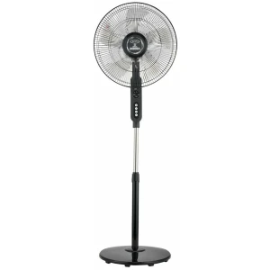 Ανεμιστήρας ορθοστάτης Juro-Pro Anemos στα 60 Watt, με διάμετρο 40 cm (16’’ ιντσών). Διαθέτει 3 επιλογές ταχύτητας, ρύθμιση κάθετης κλίσης και ρυθμιζόμενο ύψος για να προσαρμόζεται ο διαχεόμενος αέρας. Εύκολη και άνετη αλλαγή στις ρυθμίσεις με το τηλεχειριστήριο ενώ μπορεί να προγραμματιστεί η απενεργοποίηση της συσκευής με τον χρονοδιακόπτη.