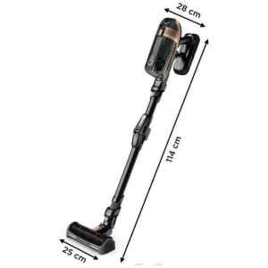 Η επαναφορτιζόμενη σκούπα Stick Rowenta RH99F1WO έχει της πιο σύγχρονες τεχνολογίες της Rowenta —ένα μοτέρ Digital Force με ισχύ απορρόφησης που φτάνει τα 230 Air Watt και κορυφαία μπαταρία 32,4 V για αυτονομία έως και 1 ώρα και 20 λεπτά— συνδυάζονται με καινοτομίες υψηλής τεχνολογίας: Αυτόματη προσαρμογή της ταχύτητας και της ισχύος με βάση τον τύπο του δαπέδου, τεχνολογία Flex, ψηφιακή οθόνη ρύθμισης, πέλμα απορρόφησης με φωτισμό Deep Power LED και πολλά ακόμα.