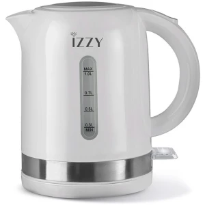 Ο βραστήρας Izzy IZ-3013 λευκός διαθέτει ισχύ 1500 Watt και χωρητικότητα 1 λίτρο. Μπορεί να σας προσφέρει έως και 5 φλιτζάνια ζεστού νερού. Αποτελεί έναν πολύ χρήσιμο βοηθό για την κουζίνα σας, καθώς ζεσταίνει το νερό σε μικρότερο χρονικό διάστημα, σε σχέση με ένα γκαζάκι ή μια εστία. Έτσι μπορείτε να φτιάξετε πολύ γρήγορα ένα ζεστό ρόφημα ή ακόμα και να τον χρησιμοποιήσετε στις μαγειρικές σας παρασκευές.