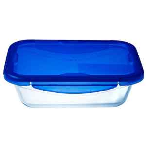 Φαγητοδοχείο Pyrex Cook & Go 333241 είναι ορθογώνιο φαγητοδοχείο Cook&Go 1.7L. Η ανθεκτικότητα του σε εναλλαγές θερμοκρασίας έως 220°C, το κάνει ιδανικό για μαγείρεμα και αποθήκευση.Με στεγανοποιημένο πλαστικό καπάκι, κατάλληλο και για μεταφορά υγρών. Μαγειρεύει γρήγορα σε θερμοκρασίες έως 300°C.