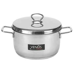 Βαθιά κατσαρόλα Venus 26cm (15026) με διάμετρο 26εκ. και χωρητικότητα 5.4 λίτρα, η οποία μπορεί να καλύψει τις ανάγκες μια τριμελούς οικογένειας. Είναι κατασκευασμένη από ανοξείδωτο ατσάλι, ένα υλικό ιδιαίτερα ανθεκτικό σε υψηλές θερμοκρασίες, το οποίο θερμαίνεται πολύ γρήγορα και μπορεί να διατηρήσει τη θερμοκρασία για περισσότερη ώρα σε σχέση με τις κατσαρόλες αλουμινίου. Δεν διαθέτει αντικολλητική επίστρωση, γι'αυτό και στο μαγείρεμα χρειάζεται αρκετή ποσότητα λαδιού για να μην κολλήσει το φαγητό στον πάτο. Επιπλέον, είναι συμβατή με ηλεκτρικές εστίες, εστίες αερίου και κεραμικές εστίες.