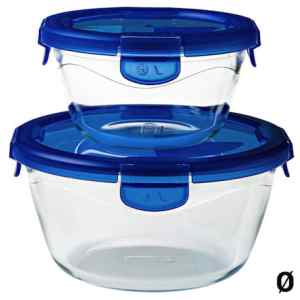 Φαγητοδοχείο Pyrex 287P 333245 μπλε 0.7lt στρογγυλό φαγητοδοχείο Cook&Go χωρητικότητας 0,7L. Η ανθεκτικότητα του σε εναλλαγές θερμοκρασίας έως 220°C, το κάνει ιδανικό για μαγείρεμα και αποθήκευση. Με στεγανοποιημένο πλαστικό καπάκι, κατάλληλο και για μεταφορά υγρών.