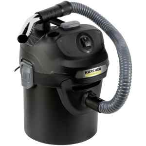 Σκούπα στάχτης Karcher Ash Vacuum AD 2 με ενσωματωμένο καθαρισμό φίλτρου, ισχύ αναρρόφησης μεγάλης διάρκειας και μεταλλικό δοχείο 14 λίτρων: Η ισχυρή ηλεκτρική σκούπα αναρρόφησης στάχτης και ξηρής αναρρόφησης για την ασφαλή απομάκρυνση της στάχτης χωρίς να έρχεστε σε επαφή με τους ρύπους.