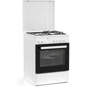 Κουζίνα Thermogatz TGS 3501 WH είναι κουζίνα μικτή, 3 εστίες αερίου και 1 ηλεκτρική, υγραέριο LPG G30 / G31 - Φυσικό αέριο NG G20, με 5 τρόποι ψησίματος (άνω αντίσταση, κάτω αντίσταση, κάνω και κάτω αντίσταση, κάτω αντίσταση και αέρας, πάνω, κάτω αντίσταση και αέρας), αυτόματη ανάφλεξη, θερμικά ασφαλείας, μεταλλικό καπάκι, πόρτα με διπλό κρύσταλλο αποσπώμενο, χειρολαβή αλουμινίου, ανεμιστήρας στον φούρνο. Συμπεριλαμβάνονται 1 ταψί εμαγιέ ρηχό, 1 σχάρα χρωμίου, μπεκ εναλλαγής αερίου (φυσικό αέριο - υγραέριο) και πόδια ρυθμιζόμενα καθ'ύψος.