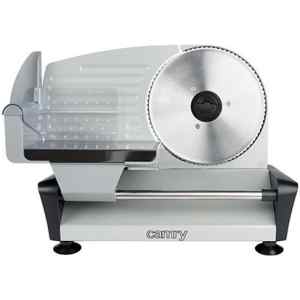 Κόφτης αλλαντικών Camry CR 4702 συμπαγής, μεταλλικός κόφτης τροφίμων εξοπλισμένος με βαση από ανοξείδωτο χάλυβα και αφαιρούμενο εργαλείο ώθησης. Το υψηλής ποιότητας μαχαίρι από ανοξείδωτο χάλυβα σας επιτρέπει να κόβετε τα αλλαντικά σε λεπτές φέτες καθώς και να έχετε μια σημαντική φέτα ψωμί. Το πάχος της φέτας μπορεί να ρυθμιστεί ελεύθερα. Είναι ακόμα πιο εύκολο χάρη σε μια ορατή ένδειξη. Νέα βελτιωμένη έκδοση.