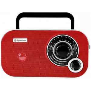Φορητό ραδιόφωνο Roadstar TRA-2235 Retro Red που σαρώνει τα ραδιοκύματα με την τηλεσκοπική του κεραία του να βρει ψυχαγωγικό περιεχόμενο από το φάσμα FM , και διαθέτει ένα μεγάλο κουμπί ρύθμισης που θυμίζει κλασικό ραδιόφωνο. Με την αναδιπλούμενη λαβή και τη δυνατότητα λειτουργίας με μπαταρίες μπορείτε να απολαύσετε τη μουσική σας σε μέρη όπως τον κήπο , το πάρκο ή την παραλία , μακριά από οποιαδήποτε πηγή τροφοδοσίας .