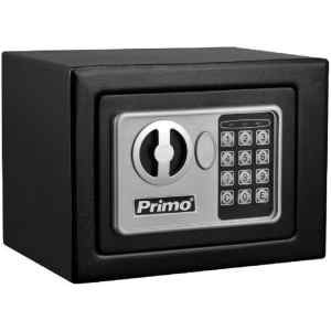 Ψηφιακό χρηματοκιβώτιο Primo PRSB-50014, 3.3 κιλών, με ψηφιακό πληκτρολόγιο και κλειδί. Διαθέτει σύστημα κλειδώματος μετά από 3 λάθος καταχωρήσεις αλλά και 2 κλειδιά ανοίγματος έκτακτης ανάγκης σε περίπτωση που ξεχάσετε τον κωδικό σας. Ο ατομικός αριθμητικός κωδικός μπορεί να έχει 3 έως 8 ψηφία.