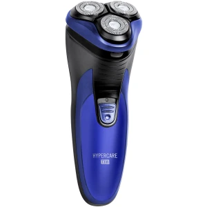 Η περιστροφική ξυριστική μηχανή HYPERCARE T300 είναι εξοπλισμένη με τρεις εύκαμπτες λεπίδες από χάλυβα. Ο ειδικός σχεδιασμός τους και η ταχύτητά τους έως και 6.000 στροφές ανά λεπτό εγγυώνται τέλεια προσαρμογή στο σχήμα του προσώπου και του λαιμού και γρήγορη και ακριβή αφαίρεση των τριχών του προσώπου.