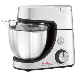 Κουζινομηχανή Moulinex MasterChef Gourmet QA530D ισχύος 1100 Watt, με ανοξείδωτο μπολ χωρητικότητας 4.6 λίτρων και διαθέτει 4 αναδευτήρες, εξάρτημα Delica και μπολ Flex.