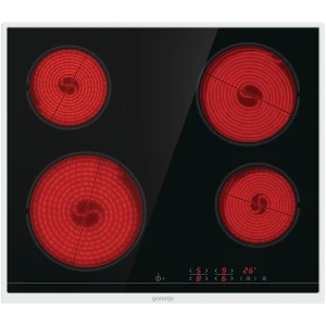 Εντοιχιζόμενη κεραμική εστία αυτόνομη Gorenje ECT641BX, με 4 ζώνες μαγειρέματος.