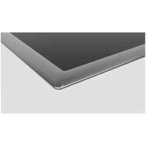 Κεραμική εστία Bosch NKF645GA2E ένα πλαίσιο από ανοξείδωτο χάλυβα γύρω από την εστία, ιδανικό για την εγκατάσταση σε υπάρχουσες εγκοπές πάγκου.