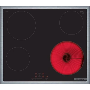 Κεραμική εστία αυτόνομη Bosch PKE645BB2E με το χειριστήριο TouchSelect μπορείτε να ρυθμίσετε την επιθυμητή ζώνη μαγειρέματος εύκολα. Απλά επιλέξτε τη βαθμίδα ισχύος που χρειάζεστε. Οι επιπλέον λειτουργίες QuickStart και ReStart κάνουν το μαγείρεμα ακόμα πιο εύκολο.