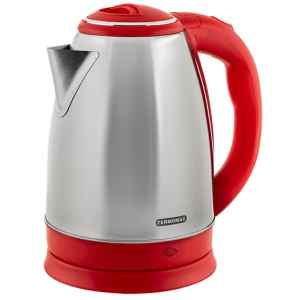 Ο βραστήρας Termomax TK3377R κόκκινος, διαθέτει ισχύ 1500 Watt και χωρητικότητα 2 λίτρα. Μπορεί να σας προσφέρει έως και 10 φλιτζάνια ζεστού νερού. Αποτελεί έναν πολύ χρήσιμο βοηθό για την κουζίνα σας, καθώς ζεσταίνει το νερό σε μικρότερο χρονικό διάστημα, σε σχέση με ένα γκαζάκι ή μια εστία. Έτσι μπορείτε να φτιάξετε πολύ γρήγορα ένα ζεστό ρόφημα ή ακόμα και να τον χρησιμοποιήσετε στις μαγειρικές σας παρασκευές. Διαθέτει κανάτα η οποία εξωτερικά είναι κατασκευασμένη από ανοξείδωτο ατσάλι, που προσφέρει μεγαλύτερη αντοχή και ανθεκτικότητα στη χρήση και τον χρόνο, ενώ παράλληλα καθαρίζεται εύκολα.