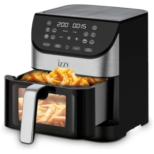 Φριτέζα αέρος Izzy IZ-8217 (Air Fryer) ισχύος 1700W με 10 προεπιλεγμένα προγράμματα και με εύκολα αποσπώμενο κάδο χωρητικότητας 6lt, σας προσφέρει γρήγορο και υγιεινό ψήσιμο χωρίς λάδι και οσμές.