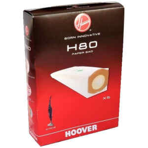 Σακούλες σκούπας Hoover H80 Syrene χάρτινες. Η συσκευασία περιλαμβάνει 5 σακούλες, 1 φίλτρο αέρα και 1 φίλτρο μοτέρ. Διαστάσεις χαρτονιού (6.2 x 6.4 cm).