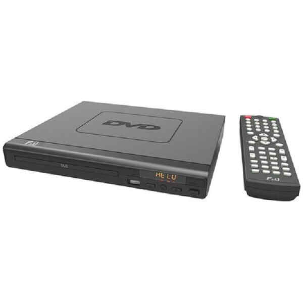 DVD Player F&U FD23602  συσκευή αναπαραγωγής DVD με θύρα USB και συμβατή με δίσκους DVD, DVD-R/RW, Audio CD, CD-R/RW, CD-G, MP3, WMA, VCD, SVCD, JPEG, KODAK PICTURE CD, HDCD, MPEG4. Επιπλέον, έχει συμβατότητα με αρχεία βίντεο και ελληνικούς εξωτερικούς υπότιτλους, οθόνη και ελληνικό μενού OSD.