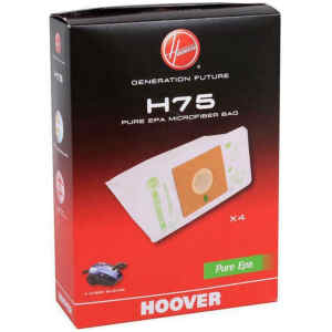 Σακούλες σκούπας Hoover H75 αποτελεί ένα σημαντικό μέρος του συστήματος της σκούπας μέσα από το οποία διέρχονται τα μικρο-σωματίδια και σκουπίδια, για να φιλτραριστούν και να συσσωρευτούν στο εσωτερικό της. Η τεχνολογία υφάσματος Microfiber που διαθέτει η σακούλα H75, εξασφαλίζει μέγιστο φιλτράρισμα όλων των μικρο-σωματιδίων και άριστη κατακράτηση σκόνης, εμποδίζοντας την επανακυκλοφορία της στον χώρο εργασίας.