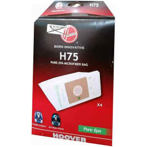 Σακούλες σκούπας Hoover H75 αποτελεί ένα σημαντικό μέρος του συστήματος της σκούπας μέσα από το οποία διέρχονται τα μικρο-σωματίδια και σκουπίδια, για να φιλτραριστούν και να συσσωρευτούν στο εσωτερικό της. Η τεχνολογία υφάσματος Microfiber που διαθέτει η σακούλα H75, εξασφαλίζει μέγιστο φιλτράρισμα όλων των μικρο-σωματιδίων και άριστη κατακράτηση σκόνης, εμποδίζοντας την επανακυκλοφορία της στον χώρο εργασίας.
