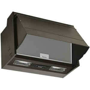 Ο πτυσσόμενος απορροφητήρας Pyramis Essential 065031402 έχει πρόσοψη που τραβιέται προς τα έξω και μπορεί να δεχτεί ένα φύλλο ξύλου όμοιο με το ξύλο της κουζίνας.