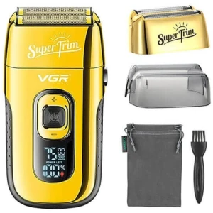 Ξυριστική μηχανή VGR Super Trim V-332 με μια κεφαλή ξυρίσματος. Είναι κατάλληλη τόσο για βρεγμένο όσο και για στεγνό δέρμα. Μπορεί να πλυθεί με νερό για εύκολο καθαρισμό. Λειτουργεί με επαναφορτιζόμενη μπαταρία και απαιτούνται 2 ώρες για μια πλήρη φόρτιση. Ταυτόχρονα, διαθέτει τεχνολογία γρήγορης φόρτισης για άμεσο ξύρισμα ακόμη κι αν η συσκευή δεν έχει φορτίσει πλήρως.