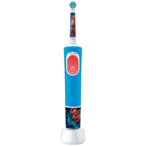 Η ηλεκτρική οδοντόβουρτσα Oral-B Vitality Pro Kids Spiderman μπλέ είναι η απόλυτη επιλογή για την οδοντική υγιεινή των παιδιών ηλικίας 3+. Η προηγμένη επαναφορτιζόμενη ηλεκτρική οδοντόβουρτσα διαθέτει στρογγυλή κεφαλή και μαλακές ίνες, προσφέροντας απαλό καθαρισμό για τα παιδικά στόματα.