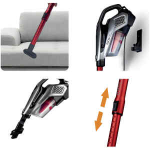 Ηλεκτρική σκούπα Stick Haeger Mercury VC-600.041A με εξαρτήματα που πλένονται σε πλυντήριο πιάτων, κατάλληλο για χρήση σε όλους τους τύπους δαπέδων, απο ανοξείδωτο χάλυβα, κυκλωνικό σύστημα φιλτραρίσματος και τηλεσκοπικός σωλήνας από ανοξείδωτο ατσάλι.