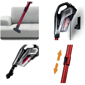Ηλεκτρική σκούπα Stick Haeger Mercury VC-600.041A με εξαρτήματα που πλένονται σε πλυντήριο πιάτων, κατάλληλο για χρήση σε όλους τους τύπους δαπέδων, απο ανοξείδωτο χάλυβα, κυκλωνικό σύστημα φιλτραρίσματος και τηλεσκοπικός σωλήνας από ανοξείδωτο ατσάλι.