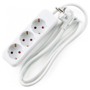 Πολύπριζο 3 θέσεων shuko Muhler MU-G103 Splitter 3G με 3 υποδοχές, καλώδιο H05VV-F, τάση 16A 230V~, Μέγ. 3680W, IP20, υποδοχές υπό γωνία 45 μοιρών, με προστασία παιδιών και έχει μεγάλο καλώδιο το οποίο φτάνει τα 1,5 m.