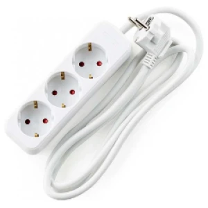 Πολύπριζο 3 θέσεων shuko Muhler MU-G103 Splitter 3G με 3 υποδοχές, καλώδιο H05VV-F, τάση 16A 230V~, Μέγ. 3680W, IP20, υποδοχές υπό γωνία 45 μοιρών, με προστασία παιδιών και έχει μεγάλο καλώδιο το οποίο φτάνει τα 1,5 m.