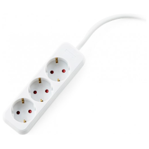 Πολύπριζο 3 θέσεων shuko Muhler MU-G103 Splitter 3G με 3 υποδοχές, καλώδιο H05VV-F, τάση 16A 230V~, Μέγ. 3680W, IP20, υποδοχές υπό γωνία 45 μοιρών, με προστασία παιδιών και έχει μεγάλο καλώδιο το οποίο φτάνει τα 1,5 m.