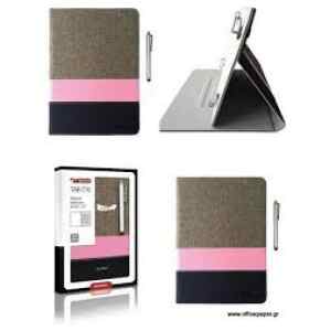 Universal θήκη Tablet Element TAB-800 ροζ που κλείνει σαν βιβλίο και προσφέρει προστασία στο tablet σου από πτώσεις, γρατζουνιές κι άλλες φθορές. Είναι κατασκευασμένη από δερματίνη, υλικό που μοιάζει με το δέρμα αλλά δεν έχει την ίδια αντοχή με αυτό. Είναι πιο ανθεκτικό στο φως του ήλιου και vegan καθώς δεν χρειάζεται το δέρμα ζώου για να κατασκευαστεί.