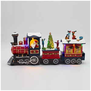 Eurolamp Χριστουγεννιάτικο Τρενάκι με φώς και κίνηση μπαταρίας 600-47934