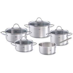 Σετ Μαγειρικά Σκεύη Fissler Paris Line Σετ Κατσαρόλες από Ανοξείδωτο Ατσάλι 5τμχ