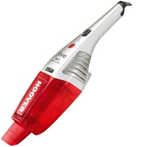 Επαναφορτιζόμενο σκουπάκι χειρός Hoover SJ 60WWR6 Red ισχύος 6 Volt, χωρητικότητας 0,3lt και με λειτουργία αναρρόφησης υγρών και στερεών.