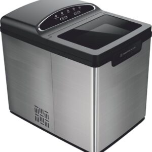 Παγομηχανή Morris DIM-12146 Inox με δυνατότητα παραγωγής 12 κιλών πάγου την ημέρα, ηλεκτρονικός χειρισμός μέσω LED display, με δυνατότητα επιλογής μεταξύ 2 μεγεθών πάγου, χωρητικότητα δοχείου νερού 1,85Lt, χωρητικότητα δοχείου πάγου 800gr και φωτεινή ένδειξη στάθμης νερού και πάγου.